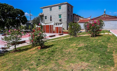 寶蓋鎮(zhèn)福輝路邊高顏值口袋公園建設(shè)即將完工 