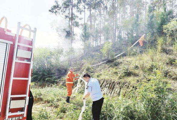 美峰村山上發(fā)生火災(zāi) 警民兵分兩路全力撲滅明火