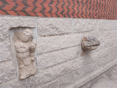 廣教寺祈嗣媽墻體中嵌入宋代風格古物 